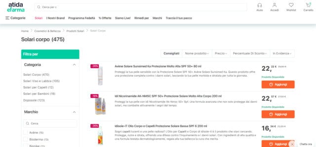 Atida eFarma - Creme Solari Atida eFarma - Creme Solari