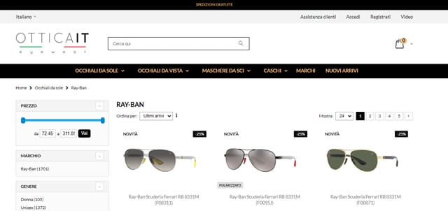 otticait - Occhiali da sole RayBan Otticait occhiali da sole RayBan