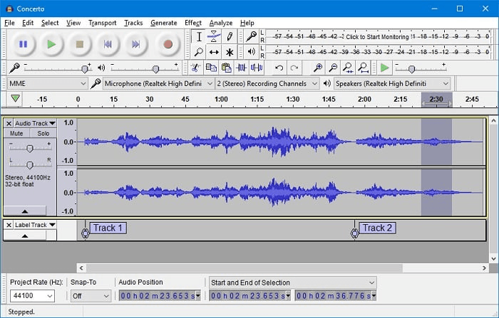 Audacity, editor audio gratuito e open source