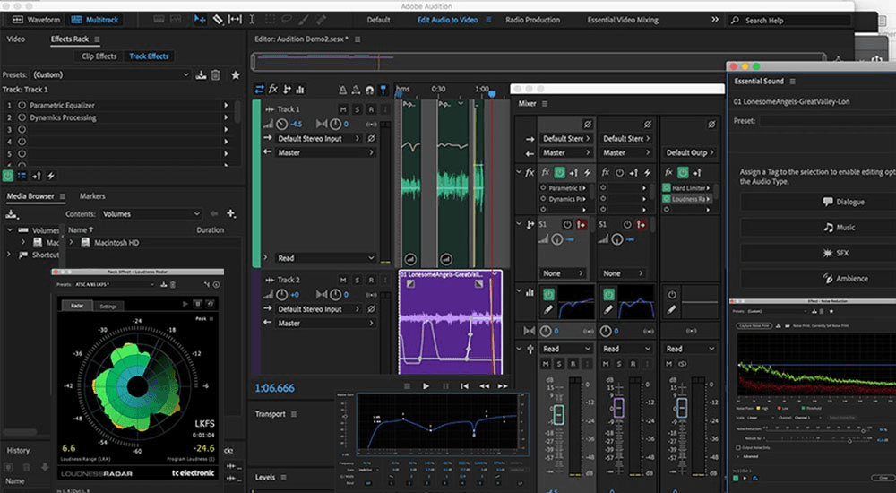 Adobe Audition, vista spettrale