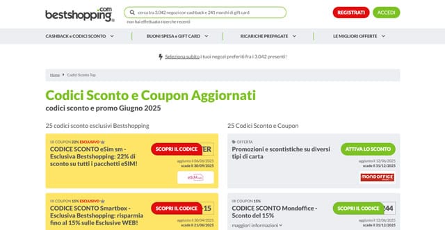 Siti di Coupon e Sconti Italiani Siti di Coupon e Sconti Italiani