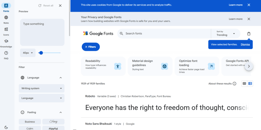 Google Fonts gratis Google Fonts gratis