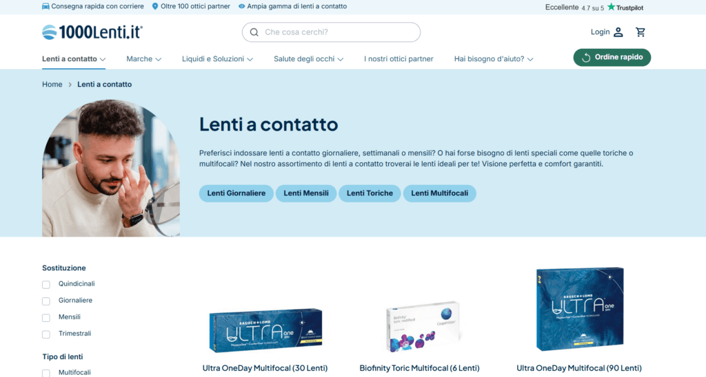 Lentiamo lenti a contatto